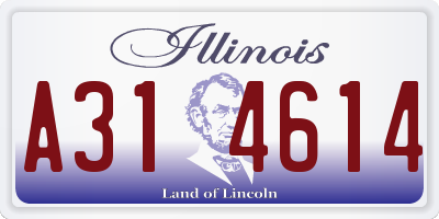IL license plate A314614