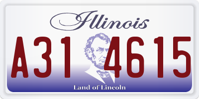 IL license plate A314615
