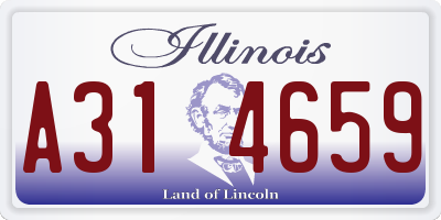 IL license plate A314659