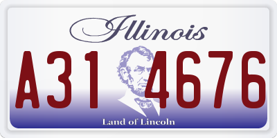 IL license plate A314676