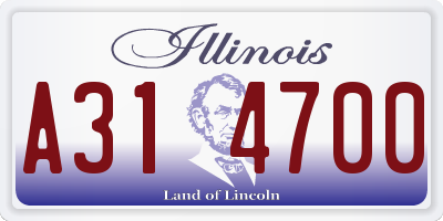 IL license plate A314700