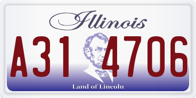 IL license plate A314706
