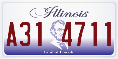 IL license plate A314711