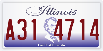 IL license plate A314714