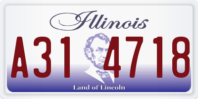 IL license plate A314718