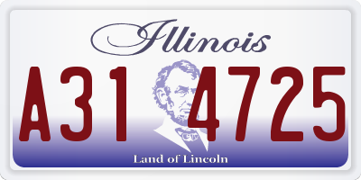 IL license plate A314725
