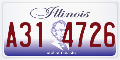 IL license plate A314726
