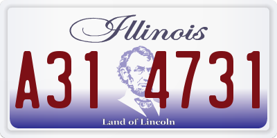 IL license plate A314731