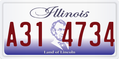 IL license plate A314734