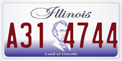 IL license plate A314744