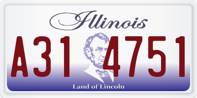 IL license plate A314751