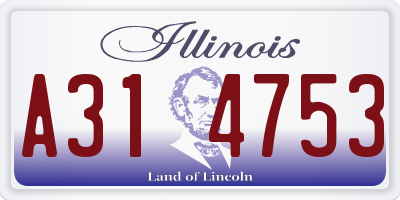 IL license plate A314753