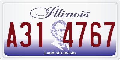 IL license plate A314767