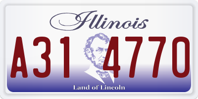 IL license plate A314770