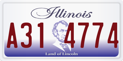 IL license plate A314774