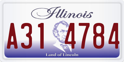 IL license plate A314784