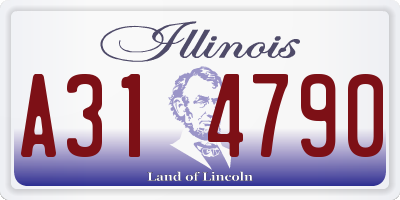 IL license plate A314790