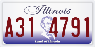IL license plate A314791