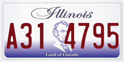 IL license plate A314795