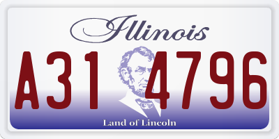 IL license plate A314796