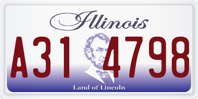 IL license plate A314798