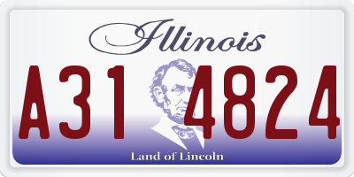 IL license plate A314824