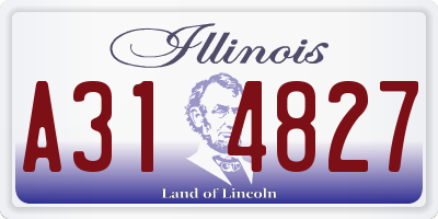 IL license plate A314827