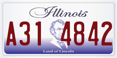 IL license plate A314842