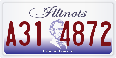 IL license plate A314872