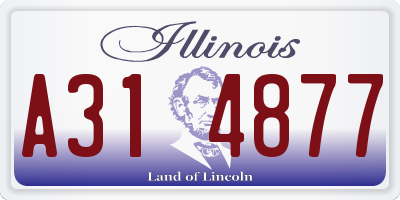 IL license plate A314877