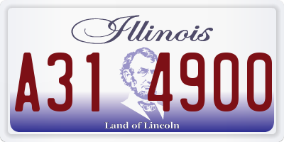 IL license plate A314900