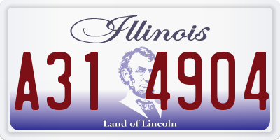 IL license plate A314904