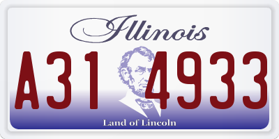 IL license plate A314933