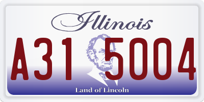IL license plate A315004