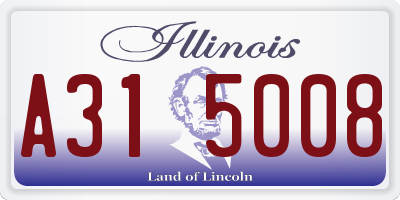 IL license plate A315008