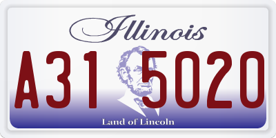IL license plate A315020