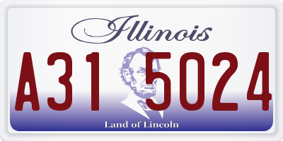 IL license plate A315024