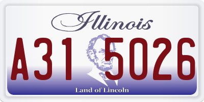 IL license plate A315026