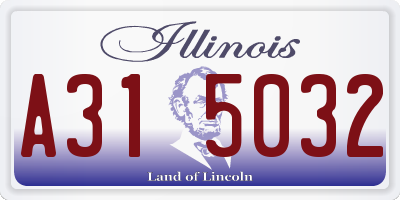 IL license plate A315032