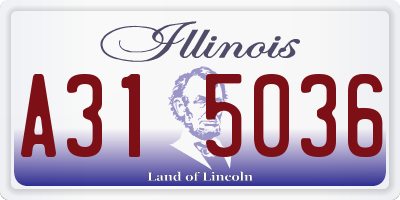 IL license plate A315036
