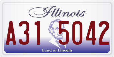 IL license plate A315042