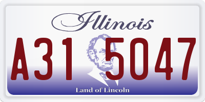 IL license plate A315047