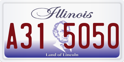 IL license plate A315050