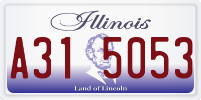 IL license plate A315053