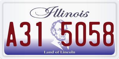 IL license plate A315058