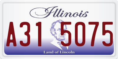 IL license plate A315075