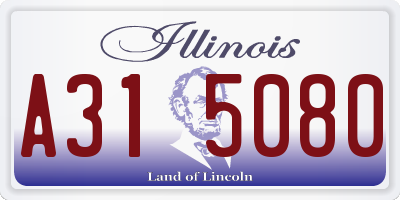 IL license plate A315080