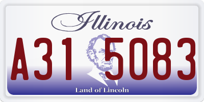 IL license plate A315083