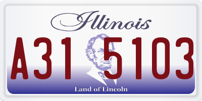 IL license plate A315103