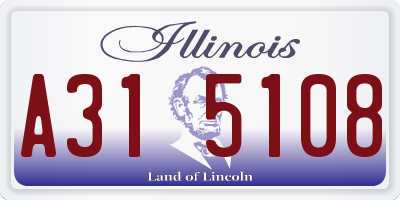 IL license plate A315108
